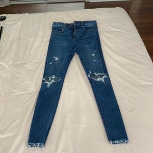 A&F ultra high rise super skinny stretch jean 8L or 29L LONG